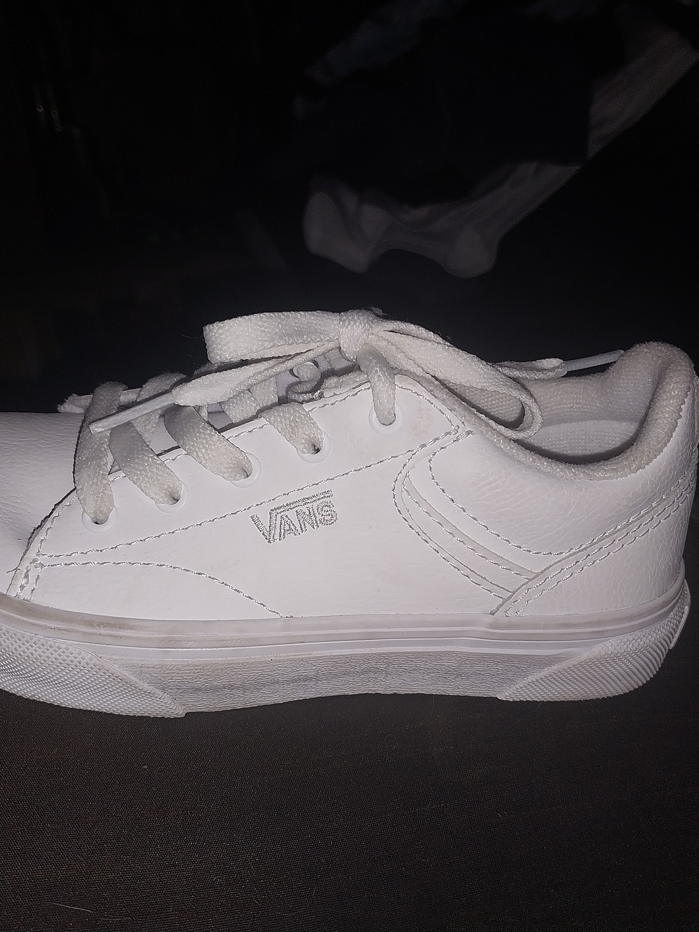Vans Kids White Low-Top Lace-Up Sneakers